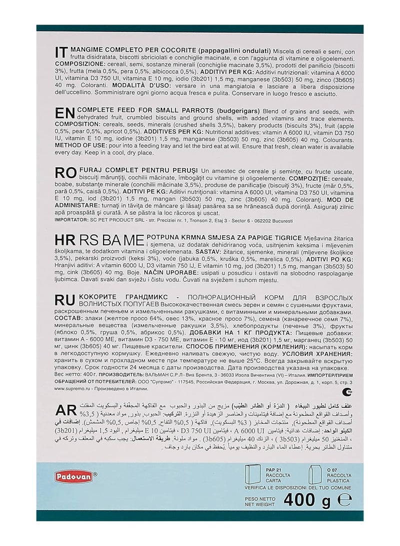 Padovan Grandmix Cocorite 1Kg - Image 2