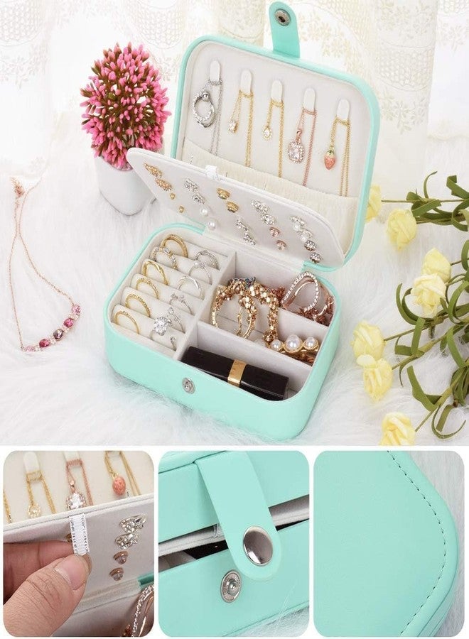 Dadhichi Zone Compact Leather Jewelry Box with Multiple Compartments for Earrings, Rings, Necklaces – Portable Organizer for Travel and Daily Use (Multicolor). - Image 2