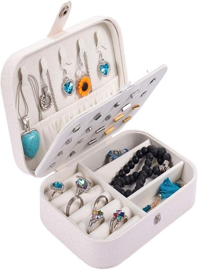 Dadhichi Zone Compact Leather Jewelry Box with Multiple Compartments for Earrings, Rings, Necklaces – Portable Organizer for Travel and Daily Use (Multicolor). - Image 3