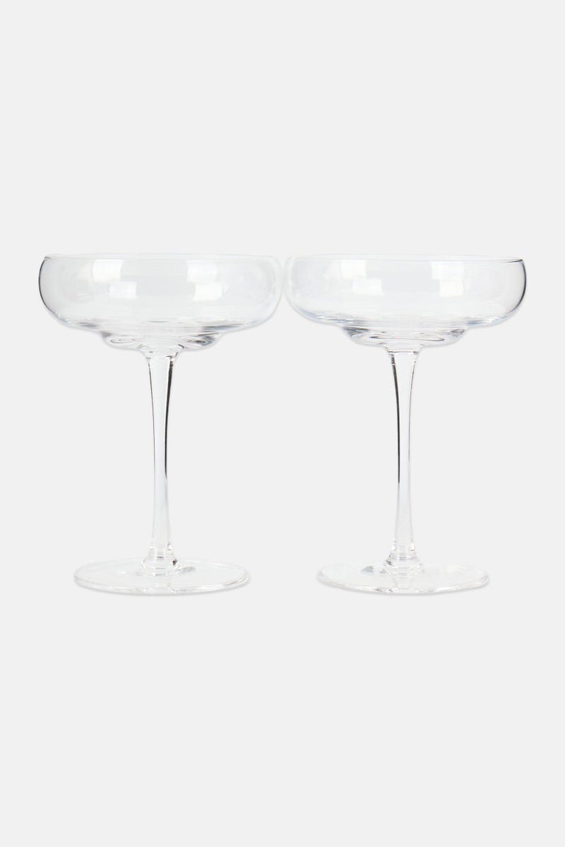 Anton Studio Designs 2 Pieces Milan Coupes Glass, Transparent - Image 2
