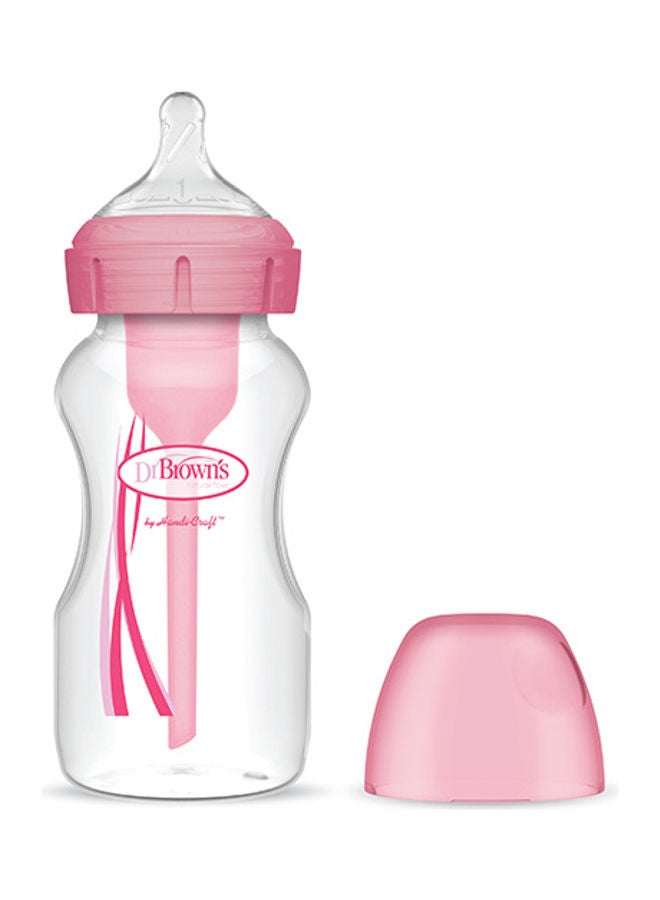 Dr. Brown’s Options+ Wide Neck Bottle, 270mL Anti-Colic & BPA-Free Silicone Teat, 0M+ - Image 1