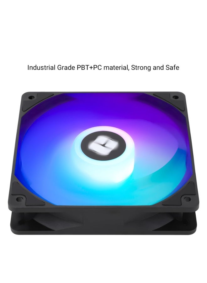 3 قطع مراوح TL-C12C-S للمعالج - مروحة تبريد ARGB للكمبيوتر بحجم 120 مم، 4pin PWM صامتة مع محمل S-FDB بسرعة تصل إلى 1550 دورة في الدقيقة