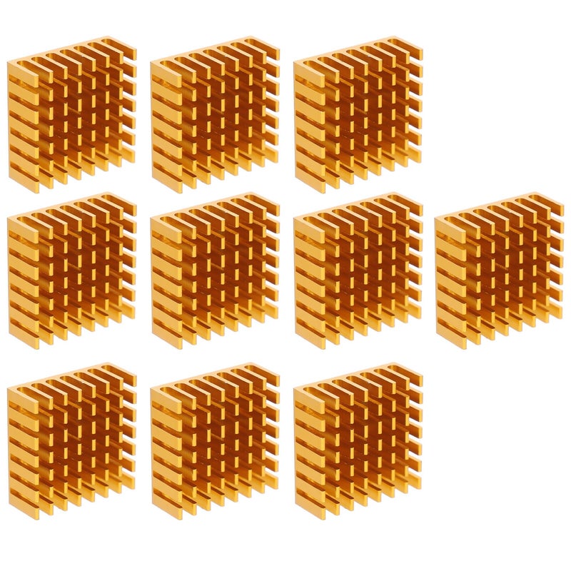 10Pcs Aluminum Heat Sink Cooler for IC Chip CPU GPU Motherboard Efficient Heat Dissipation - Image 2