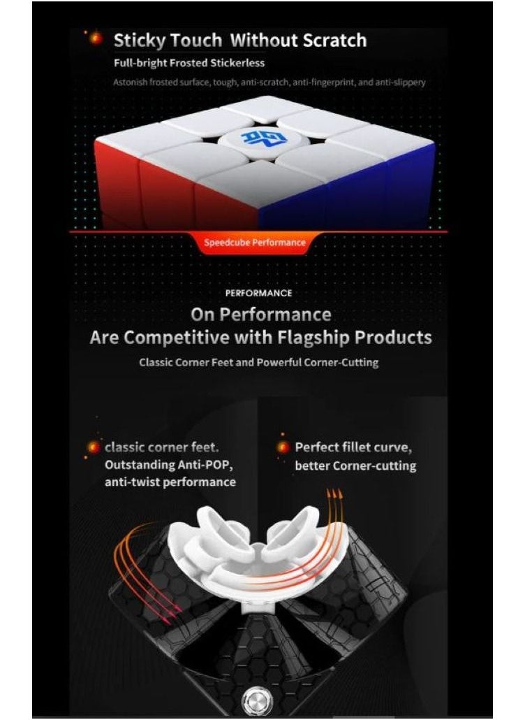 GANCUBE - GAN 356 M Standard Magnetic Speedcube with extra GES - Image 1