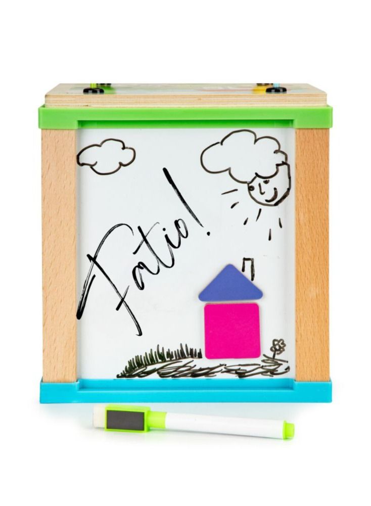 لعبة مكعبات الأنشطة الخشبية للأطفال الصغار | متاهة الخرز التعليمية من مونتيسوري وتصنيف الأشكال للأولاد والبنات من عمر سنة فما فوق - Image 4