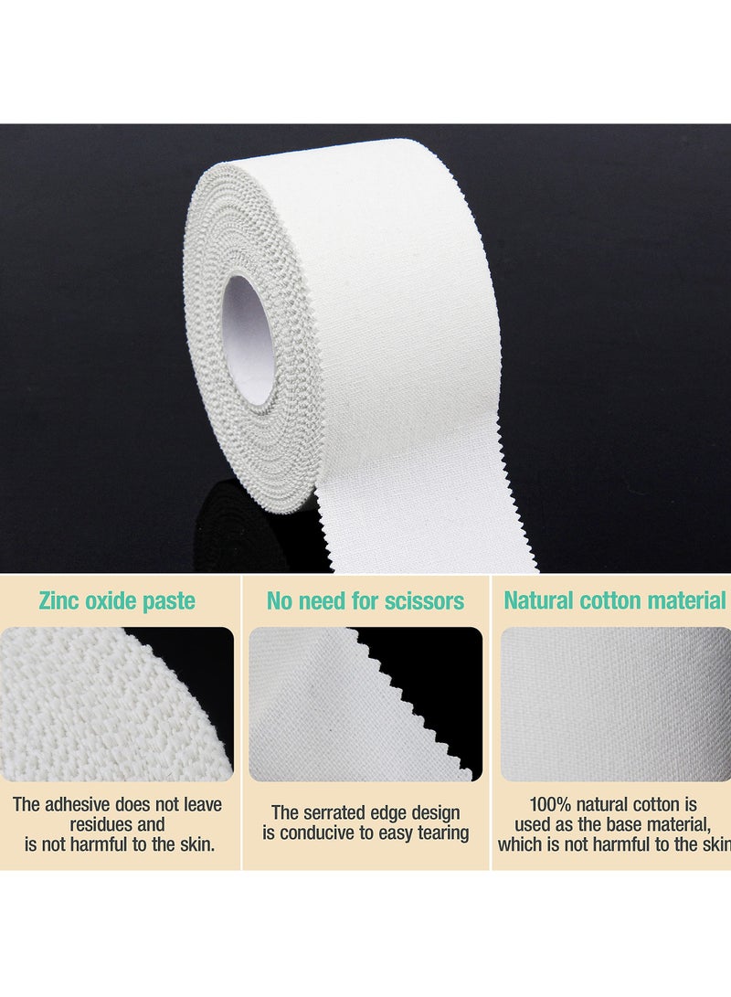 ساكن 3 قطع شريط رياضي ابيض قوي للغاية وسهل التمزق ولا يترك بقايا لاصقة للرياضيين والمدربين الرياضيين وللاسعافات الاولية، مناسب للضرب والتنس والجمباز والملاكمة (أبيض) - Image 3