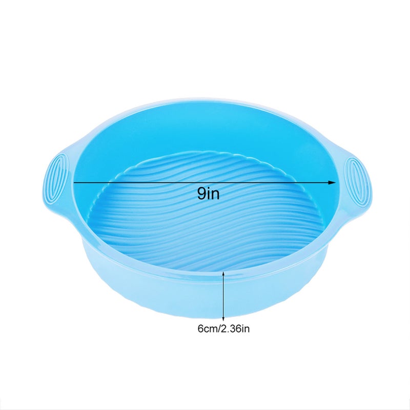 9 Inch Silicone Cake Mold Round Shape Various Baking Pan for Oven (Blue) - Image 5