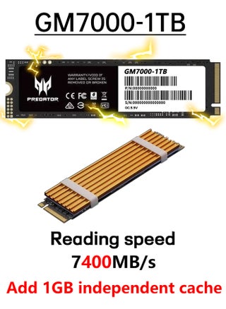 1TB With Free Gold Thin Heatsink（PC/PS5)(1GB independent cache)