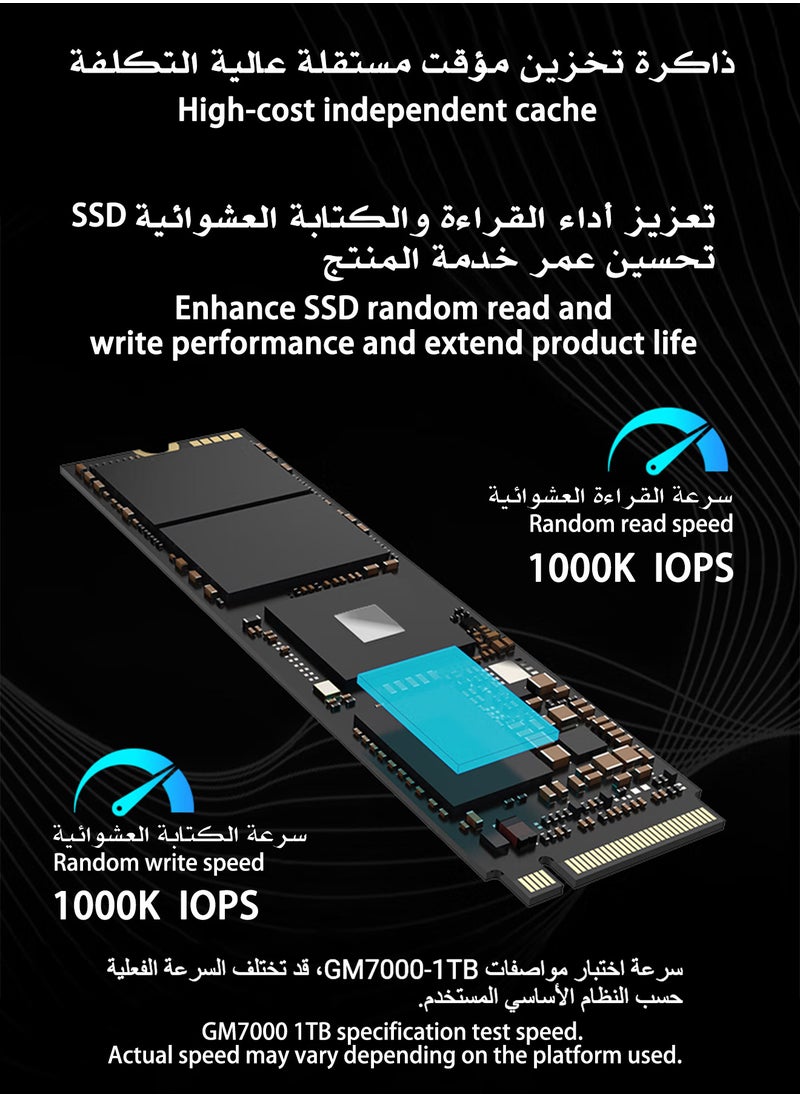 Predator - 1TB 7400MB/s SSD PCIe NVMe Gen4 M.2 2280, Internal Solid State Drives, Compatible with PS5, Desktop computer, Laptop, Including Heatsink, Disassembly Tools and Installation Instructions - Image 1