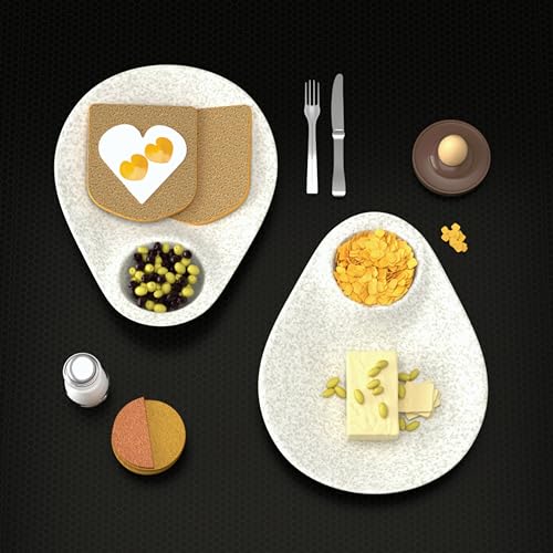 Castleite Multi-Purpose Kitchen Serving Platter: Deluxe Melamine Crockery Set of 2 - Versatile Chip and Dip Tray for Snacks, Starters & Desserts (Italian) - Image 1