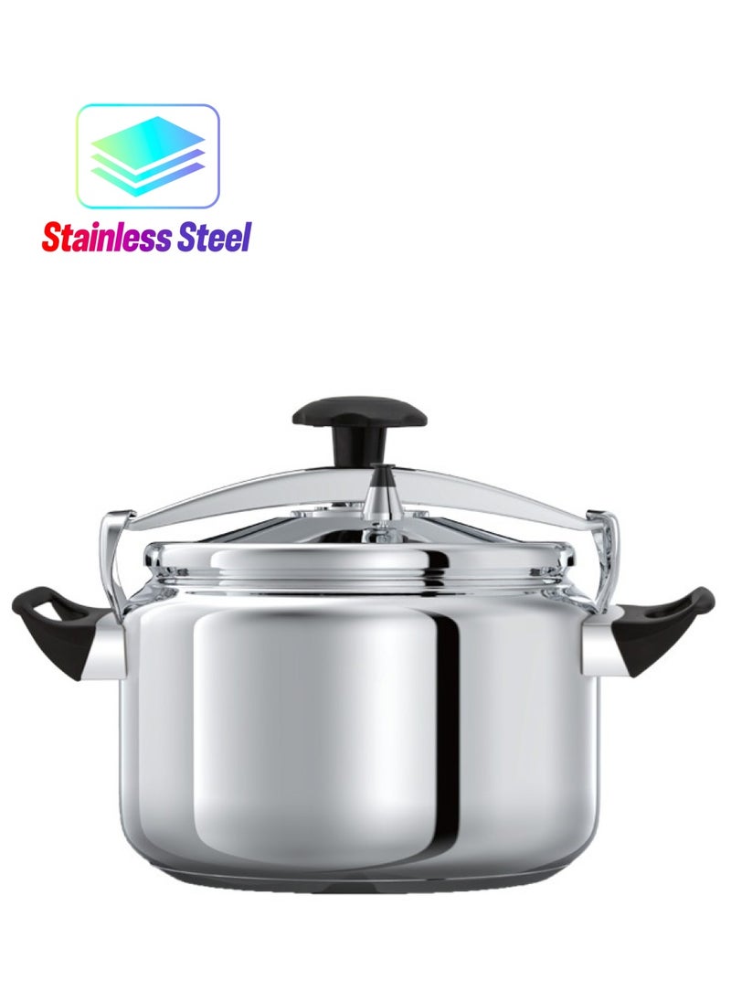 Badraig Stainless Steel Pressure Cooker Pressure Pot Arabic Cooker Silver Black Available Sizes 4L 5L 6L 7L 8L 9L 10L 11L 12L 15L  - Image 3