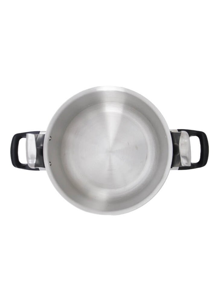 Badraig - Stainless Steel Pressure Cooker Pressure Pot Arabic Cooker Silver Black Available Sizes 4L 5L 6L 7L 8L 9L 10L 11L 12L 15L - Image 1