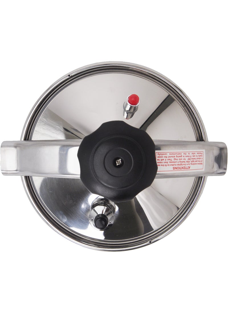 Badraig - Stainless Steel Pressure Cooker Pressure Pot Arabic Cooker Silver Black Available Sizes 4L 5L 6L 7L 8L 9L 10L 11L 12L 15L - Image 1