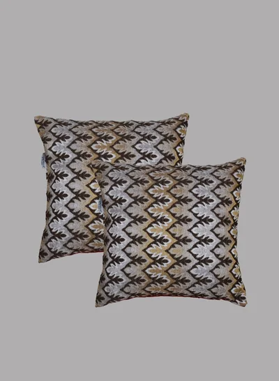 Donetella Cushion Cover,45X45 Cm (18X18 inch) 2-Pcs Decorative Throw Pillowcases Without Filler With Beautiful Abstract Art For Sofa Bed Living Room And Couch, Flint
