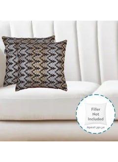 Donetella Cushion Cover,45X45 Cm (18X18 inch) 2-Pcs Decorative Throw Pillowcases Without Filler With Beautiful Abstract Art For Sofa Bed Living Room And Couch, Flint  - Image 3