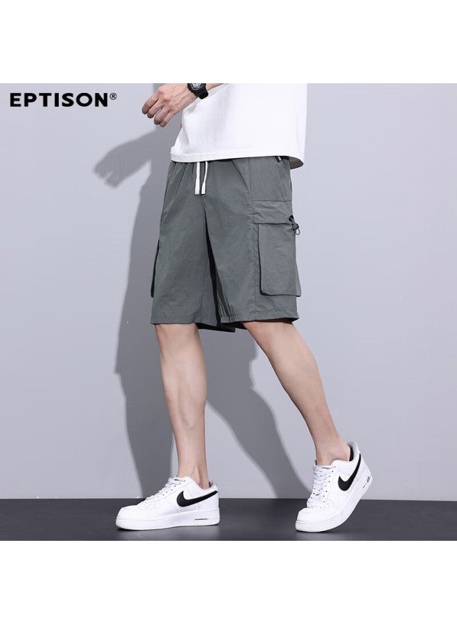EPTISON Yipintiancheng [workwear Shorts] Summer Lightweight Men's Shorts, Loose-fitting Versatile Casual Five-point Pants With Pockets For Me - Image 2
