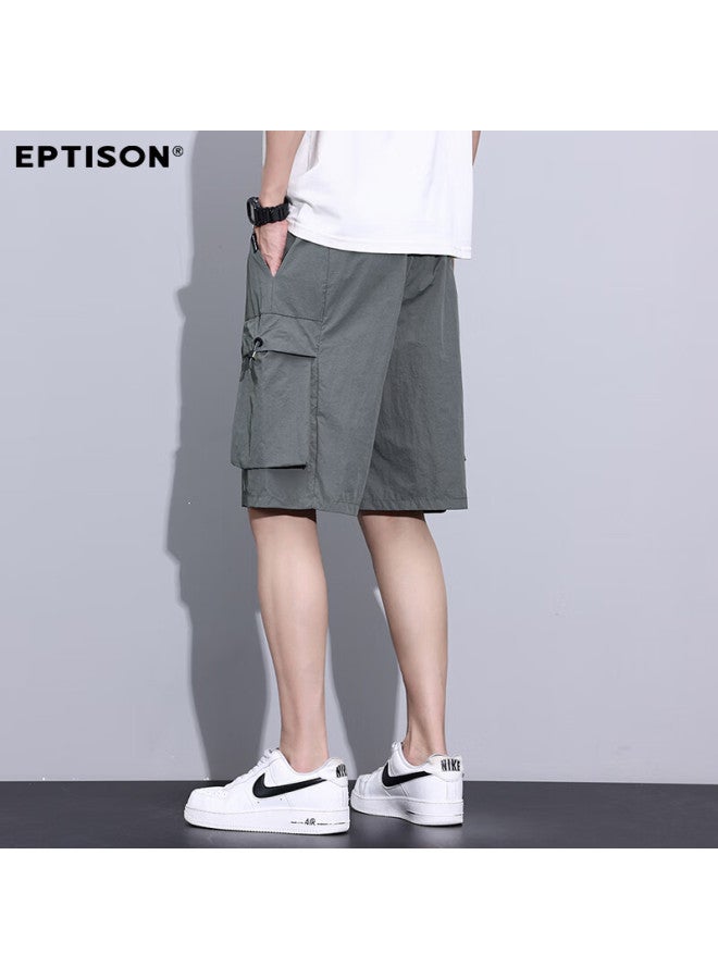 EPTISON Yipintiancheng [workwear Shorts] Summer Lightweight Men's Shorts, Loose-fitting Versatile Casual Five-point Pants With Pockets For Me - Image 4