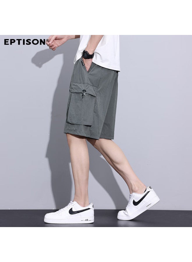 EPTISON Yipintiancheng [workwear Shorts] Summer Lightweight Men's Shorts, Loose-fitting Versatile Casual Five-point Pants With Pockets For Me - Image 3