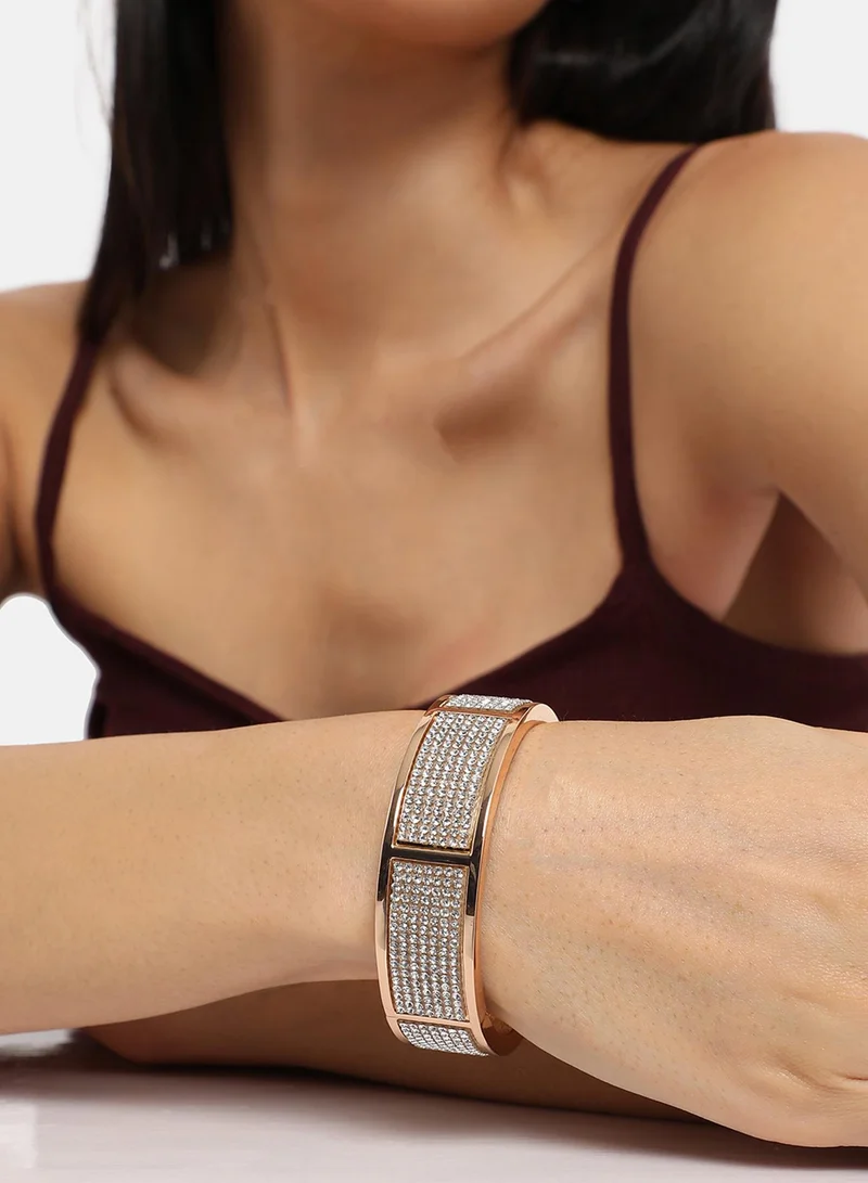 SOHI Embellished Cluster Band Artificial Bracelet Jewellery