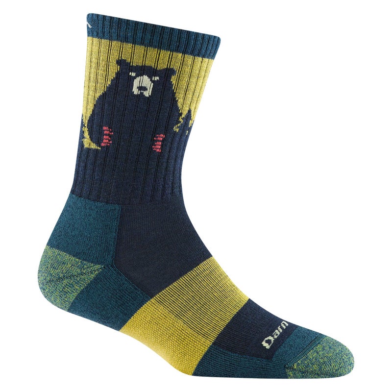 Darn Tough Vermont Womens Bear Town Micro Crew Lightweight with Cushion Sock Style 1970 BlueDark Teal Small - Image 2