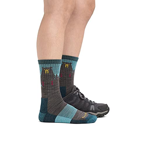 Darn Tough Vermont Womens Bear Town Micro Crew Lightweight with Cushion Sock Style 1970 BlueDark Teal Small - Image 3