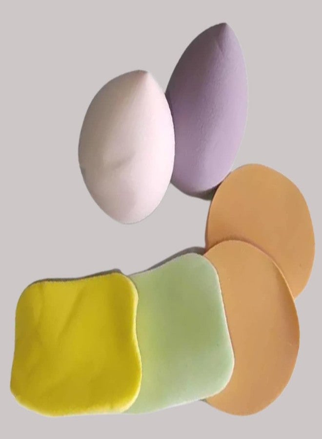 ARKAN Makeup Blenders and Puffs Combo Set of 6 (Multicolor) - Image 3
