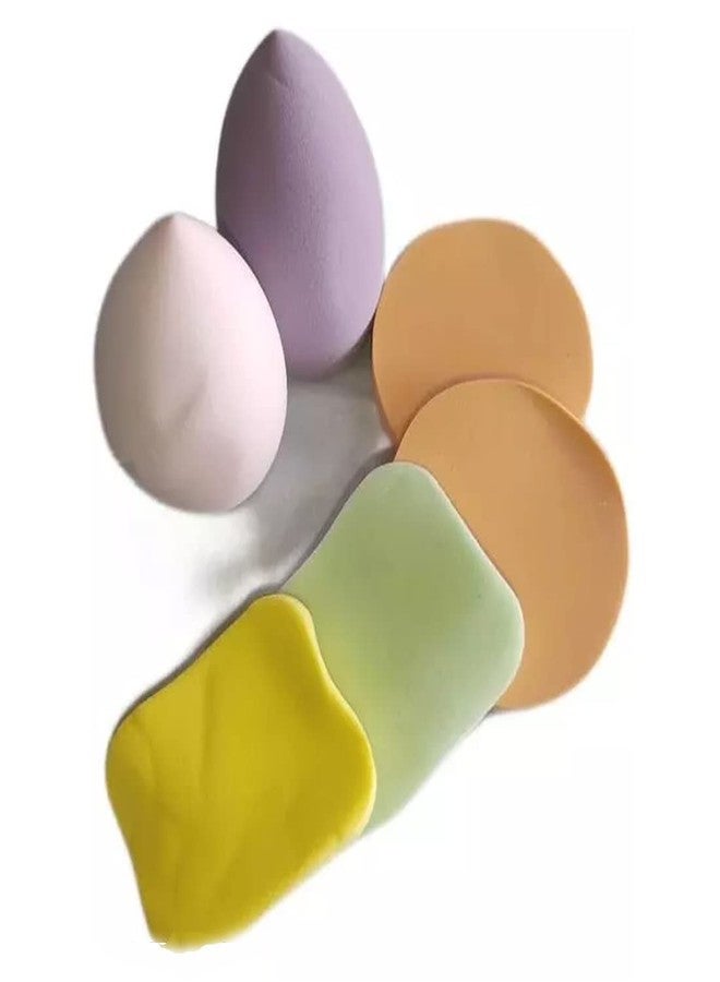 ARKAN Makeup Blenders and Puffs Combo Set of 6 (Multicolor) - Image 2