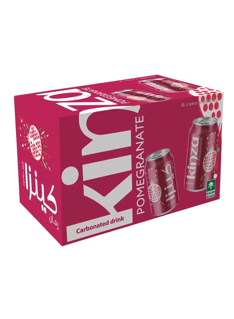 Kinza Pomegranate Carbonated Drink 6 x 360ml - Image 1