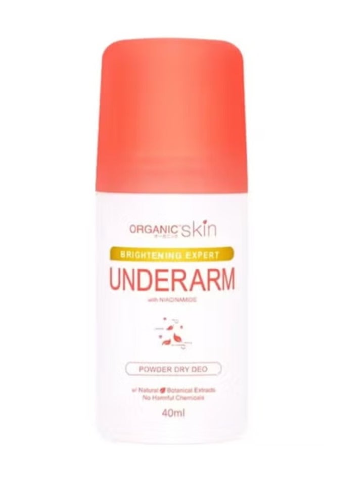 Organic Brightening Expert Underarm with Niacinamide Powder Dry Deo 40ml  - Image 1