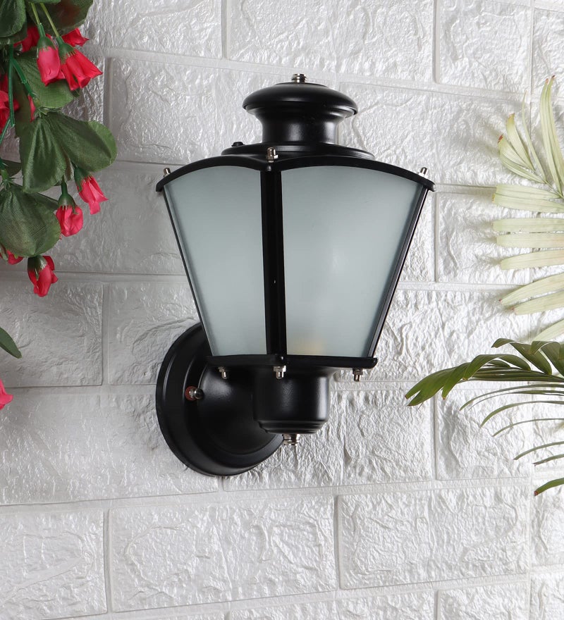 LIODOR Metal Waterproof Outdoor Lighting Exterior Wall Light Traditional for Staircase, Terrace Walls, Terrace Gardens 14L x 14W x 22.9H CM Black - Image 2