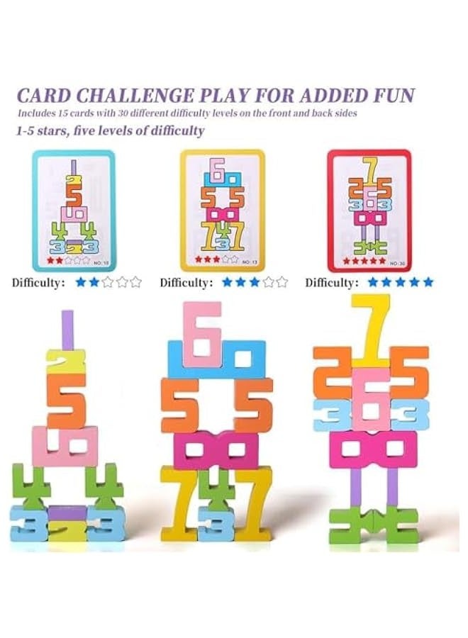 20Pcs Friends of Ten Blocks, Wooden Number Building Blocks,Montessori-Inspired Wooden Number Blocks, Wooden Educational Number Blocks for Kids, Digit Blocks Friends of 10 - Image 3