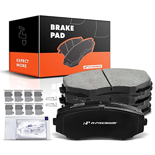 A-Premium Front Ceramic Disc Brake Pads Set Compatible with Select Ford, Lincoln and Mazda Models - Edge 2007-2016, MKX 2007-2015, CX-5 2019-2021, CX-7 2007-2012, CX-9 2007-2021, with Hardware, 4 Pcs - Image 1
