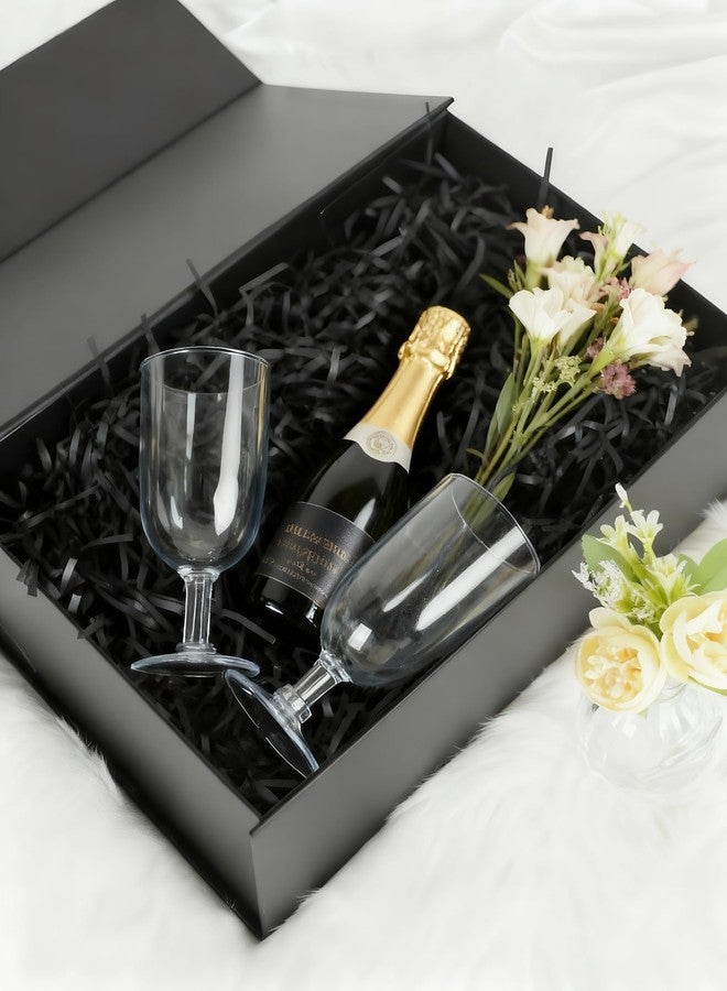 SPEPLA 12x9x4 Black Gift Boxes with Lids, Magnetic Closure Gift Box Bulk for Wedding Christmas Birthday Bridesmaid Proposal Groomsmen, Luxury for Gifts Packaging, 4 Pack - Image 2