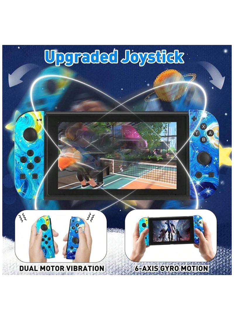 وحدة تحكم Joy Cons اللاسلكية لجهاز Nintendo Switch، وحدات تحكم بديلة يمين/يسار متوافقة مع Nintendo Switch/Lite/OLED، عصا تحكم مع وظيفة الاستيقاظ/لقطة شاشة/اهتزاز مزدوج/تحكم في الحركة - Image 3