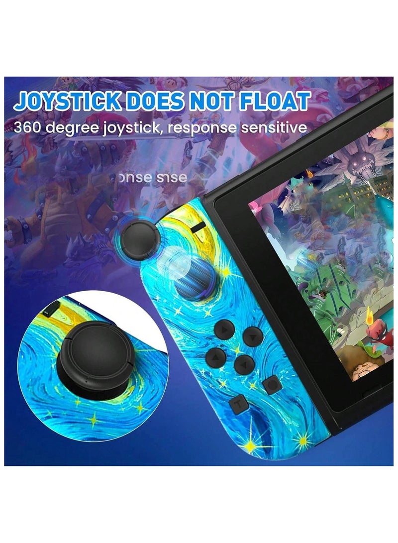 وحدة تحكم Joy Cons اللاسلكية لجهاز Nintendo Switch، وحدات تحكم بديلة يمين/يسار متوافقة مع Nintendo Switch/Lite/OLED، عصا تحكم مع وظيفة الاستيقاظ/لقطة شاشة/اهتزاز مزدوج/تحكم في الحركة - Image 4