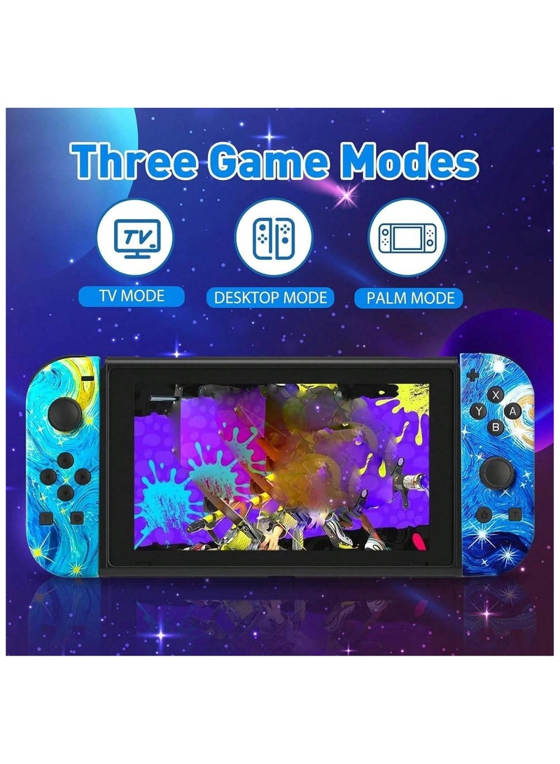 وحدة تحكم Joy Cons اللاسلكية لجهاز Nintendo Switch، وحدات تحكم بديلة يمين/يسار متوافقة مع Nintendo Switch/Lite/OLED، عصا تحكم مع وظيفة الاستيقاظ/لقطة شاشة/اهتزاز مزدوج/تحكم في الحركة - Image 5