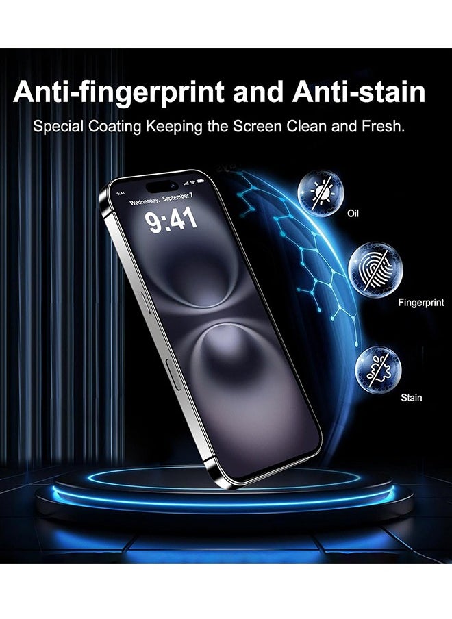 Generic 4Pack iPhone 16 Screen Protector + Camera Lens Protector, HD Clear, Grade Shatterproof, 9H Tempered Glass Film for iPhone 16 Clear, Full Coverage Screen,[2+2 Pack]  - Image 4
