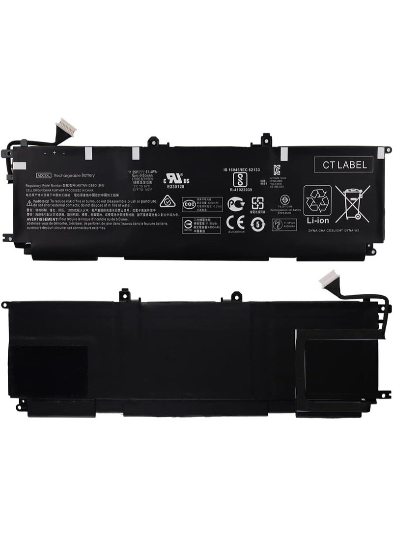 Terabyte AD03XL HSTNN-DB8D 921409-2C1 921439-855 921409-271 ADO3XL Battery Compatible for 13-AD000 13-AD002NG 13-AD101TX 13-AD104TX 13-AD108TX 13-AD109TX Series (11.55V 51.4Wh 4450mAh) - Image 2