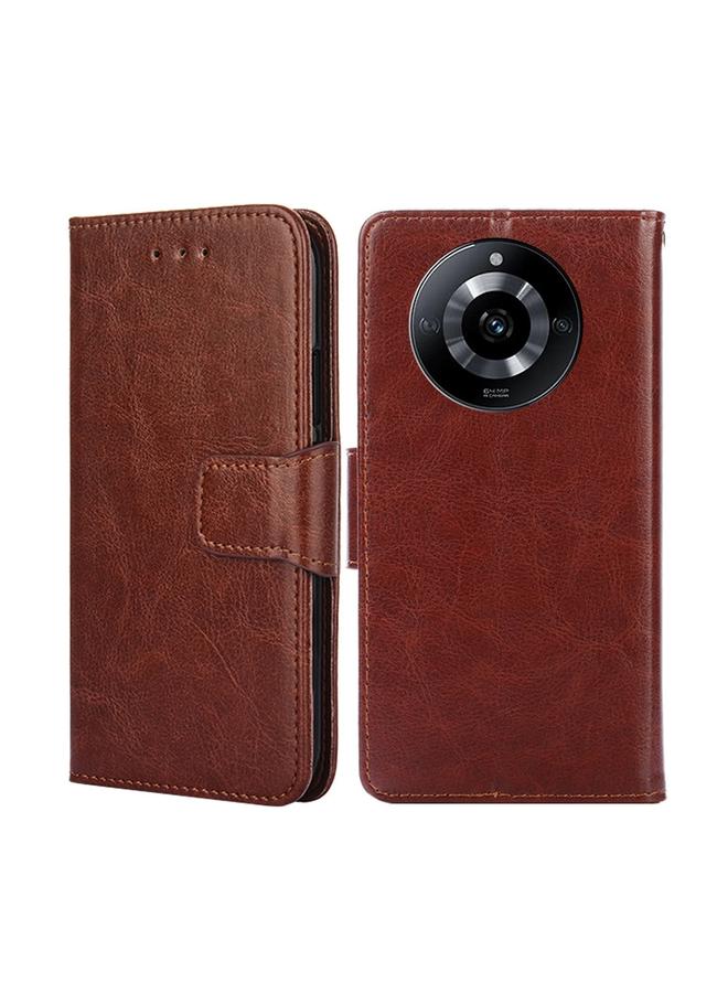 اس-توب جراب هاتف Realme 11 5G مصنوع من الجلد بنسيج كريستالي - Image 1