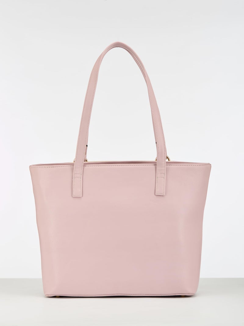 Fargo Trivana Pink Tote Bag for Women | Large Vegan Leather Handbag with RFID Pockets, Zip Closure, Premium Finish | Stylish Office, Travel, College Tote | Made in India - Image 5