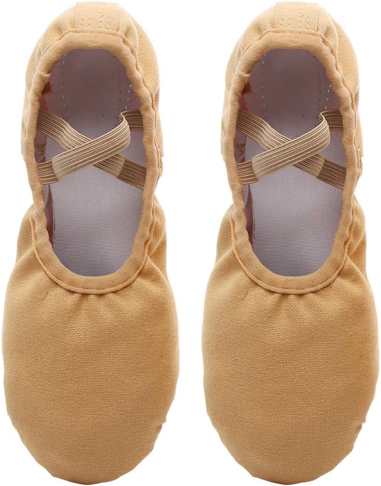 comfrt 1 Pair Ballet Dance Slippers Ballet Shoes Anti Slip Dance Shoes Yoga Shoes for Kids Adults Camel Size 39 - Image 2
