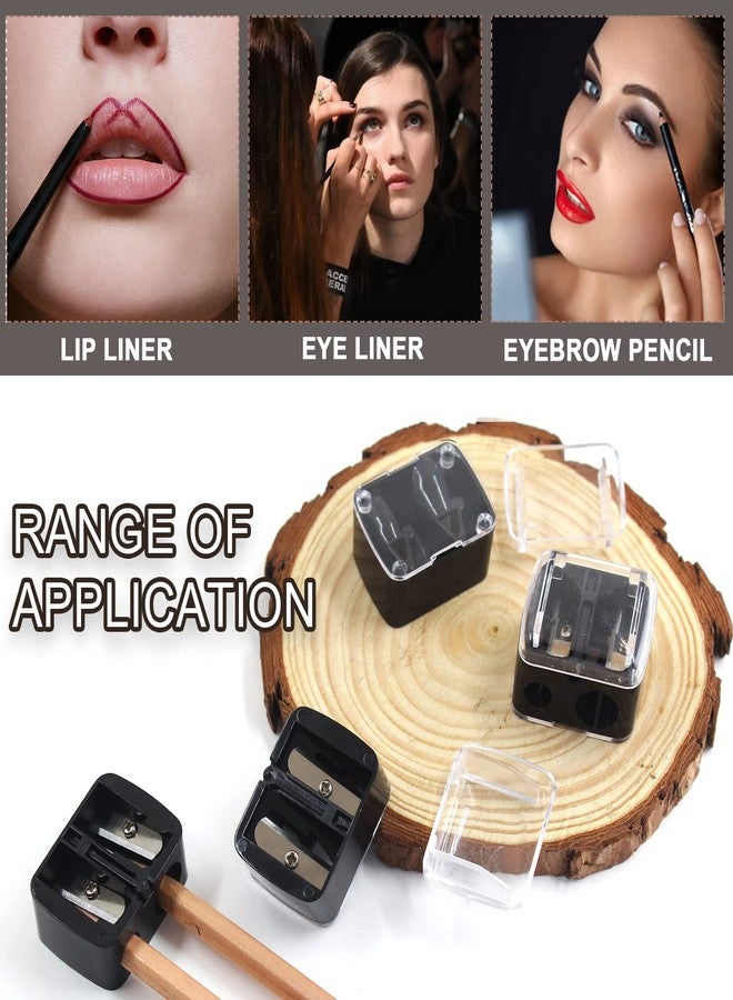 BokWin 5PCS Cosmetic Pencil Sharpener, Makeup Pencil Sharpener, Dual Holes Eyeliner Sharpener for Eyeliner Lipliner Pencils - Image 4