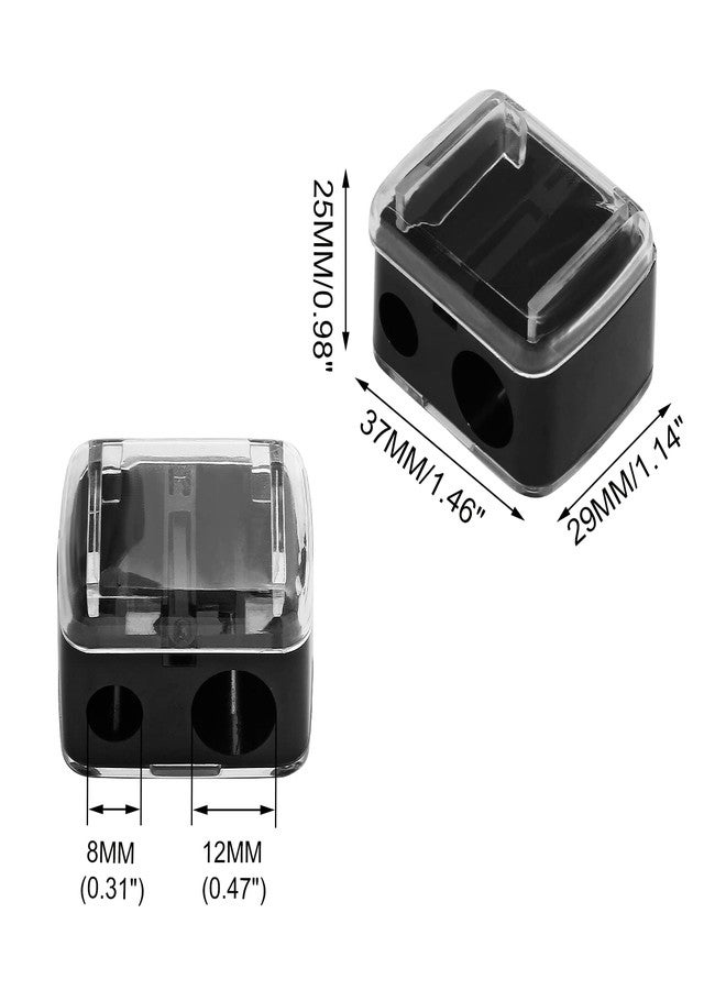 BokWin 5PCS Cosmetic Pencil Sharpener, Makeup Pencil Sharpener, Dual Holes Eyeliner Sharpener for Eyeliner Lipliner Pencils - Image 5