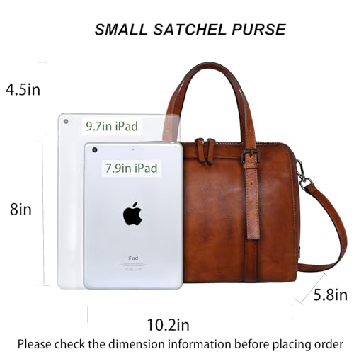 Iswee Shoulder Bags for Women Satchel Purse Brown Leather Hobo Bags Travel Crossbody Bags for Women Lightweight Purse(Brown) - Image 3