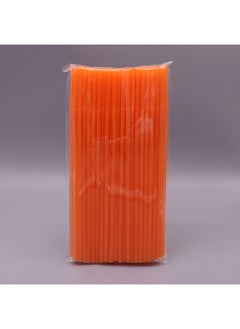 Spot Disposable Plastic Tube Double Child Art Straw Modeling Creative Color Elbow Handmade Beverage DIY-Color:Orange 100 ]-Specifications:Caliber 6mm Length 26cm