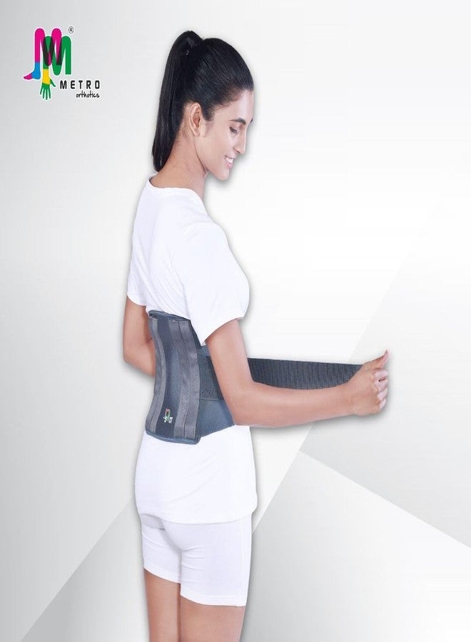 METRO Orthotics Grey Contoured L.S. Lumbar Support Immobilization Posture Correction Back Pain Relief Lumbar Support Waist Belt, Pain Relief Dual Adjustable Straps for Men/Women Lower Back (L) - Image 2