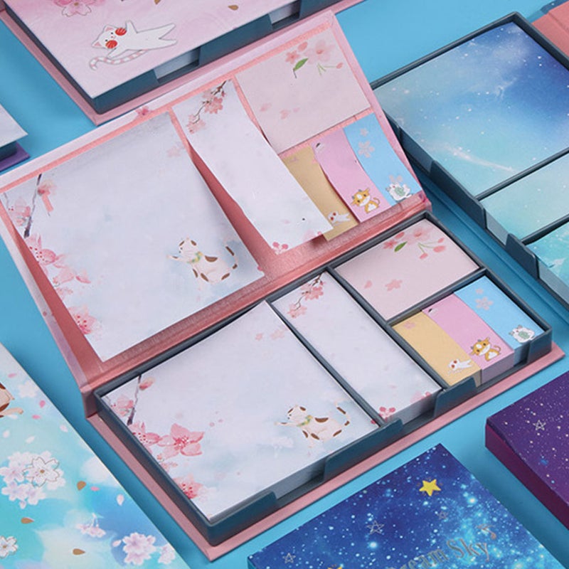 2 Sets Stylish Sticky Notepads Self-Stick Note Pads Memo Pad Stationery Note Paper for Office School (Cherry Blossom 3) - Image 5