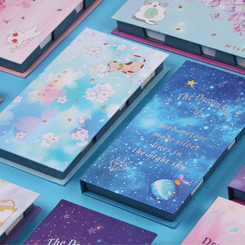 2 Sets Stylish Sticky Notepads Self-Stick Note Pads Memo Pad Stationery Note Paper for Office School (Cherry Blossom 3) - Image 3