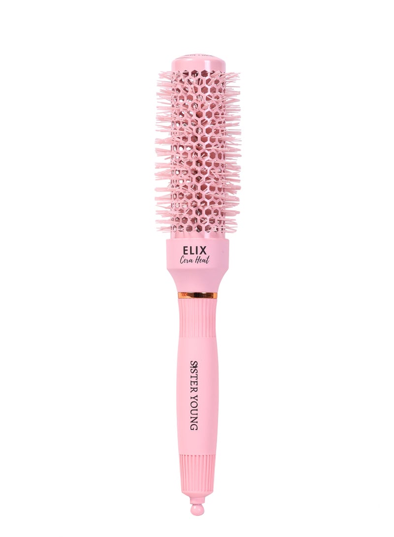 Sister Young ELIX CERA HEAT - Professional Round Brush for Blow-Drying, Volumizing & Curling | Ceramic-Coated, Anti-Frizz Hair Brush for Thick, Curly & Straight Hair (32cm) - Image 1
