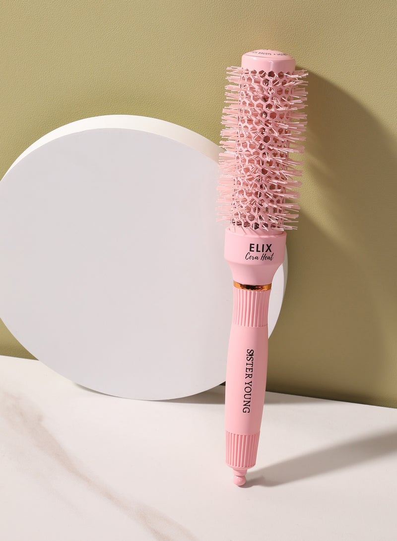 Sister Young ELIX CERA HEAT - Professional Round Brush for Blow-Drying, Volumizing & Curling | Ceramic-Coated, Anti-Frizz Hair Brush for Thick, Curly & Straight Hair (32cm) - Image 3